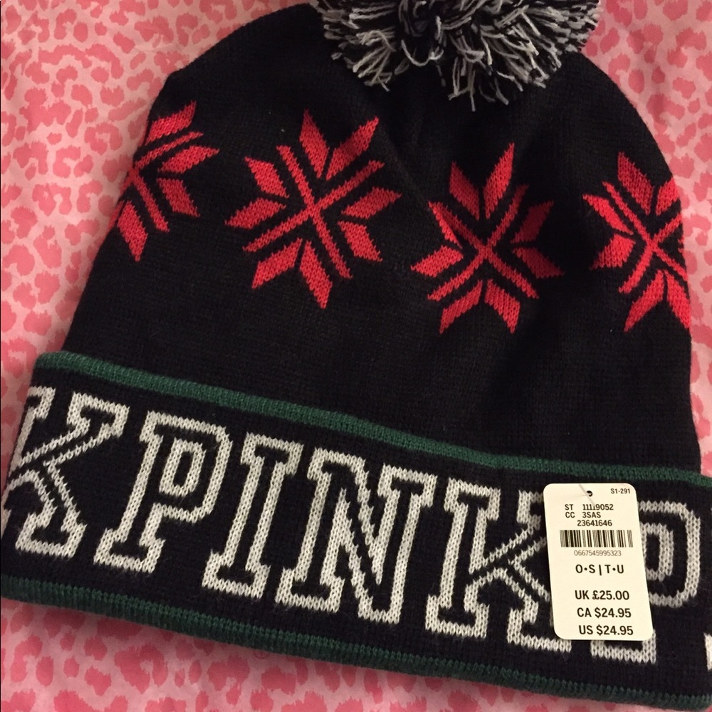 Victoria's Secret pink beanie nwt